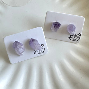 Amethyst Aura Earrings