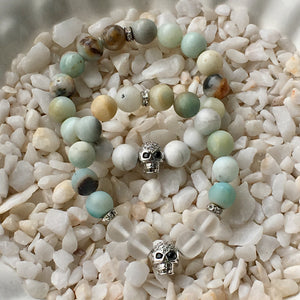 Amazonite | Silver Skull